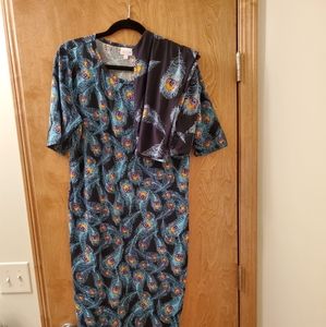 2xl julia & tc leggings rare peacock lularoe